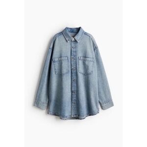 H&M I NWT Feather Soft OVERSIZED Denim Shirt